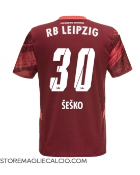 RB Leipzig Benjamin Sesko #30 Maglia Gara Trasferta Repliche 2024-25 Maniche Corte